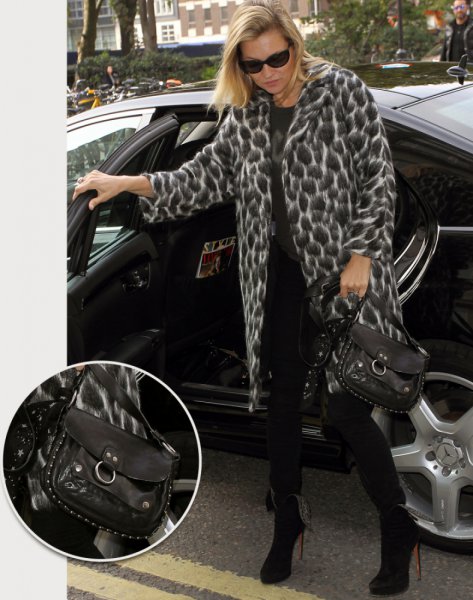 Кейт Мосс умеет носить сложный леопардовый принт 